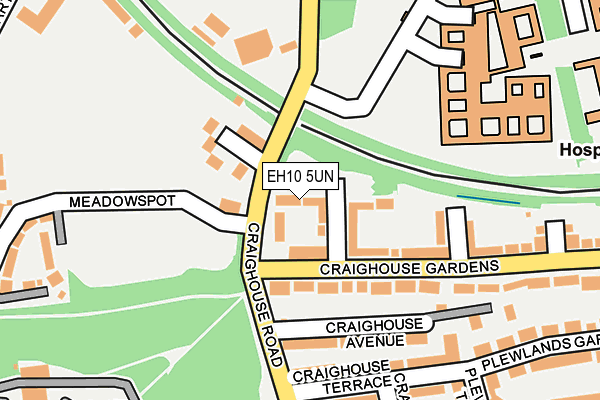 EH10 5UN map - OS OpenMap – Local (Ordnance Survey) EH10 5UN map - OS OpenMap – Local (Ordnance Survey)
