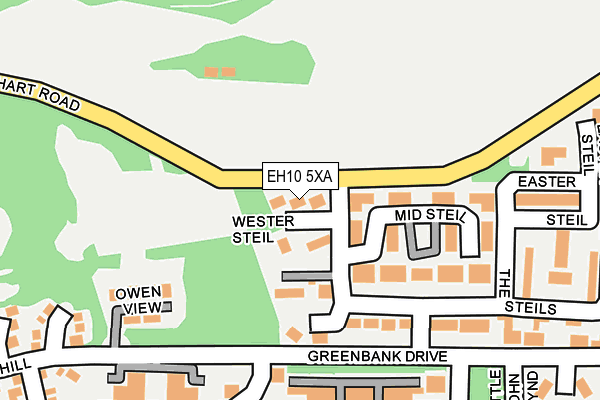 EH10 5XA map - OS OpenMap – Local (Ordnance Survey) EH10 5XA map - OS OpenMap – Local (Ordnance Survey)