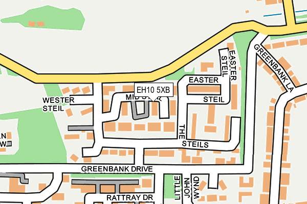 EH10 5XB map - OS OpenMap – Local (Ordnance Survey) EH10 5XB map - OS OpenMap – Local (Ordnance Survey)