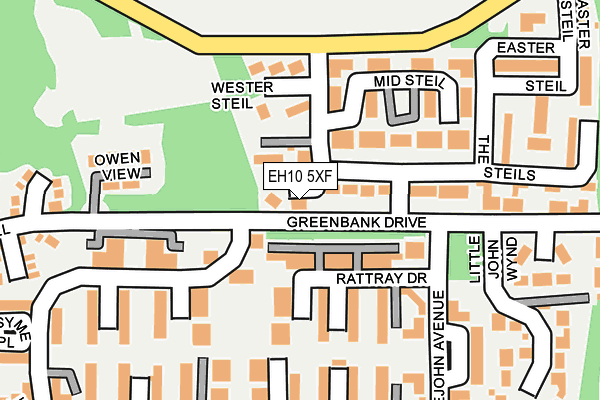 EH10 5XF map - OS OpenMap – Local (Ordnance Survey) EH10 5XF map - OS OpenMap – Local (Ordnance Survey)