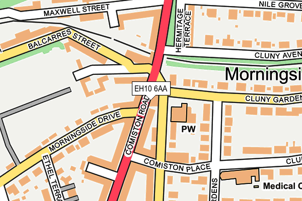 EH10 6AA map - OS OpenMap – Local (Ordnance Survey) EH10 6AA map - OS OpenMap – Local (Ordnance Survey)