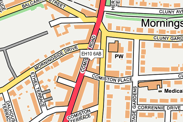 EH10 6AB map - OS OpenMap – Local (Ordnance Survey) EH10 6AB map - OS OpenMap – Local (Ordnance Survey)