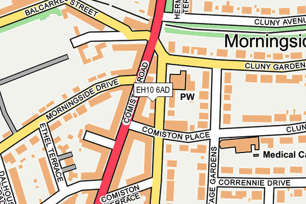 EH10 6AD map - OS OpenMap – Local (Ordnance Survey) EH10 6AD map - OS OpenMap – Local (Ordnance Survey)