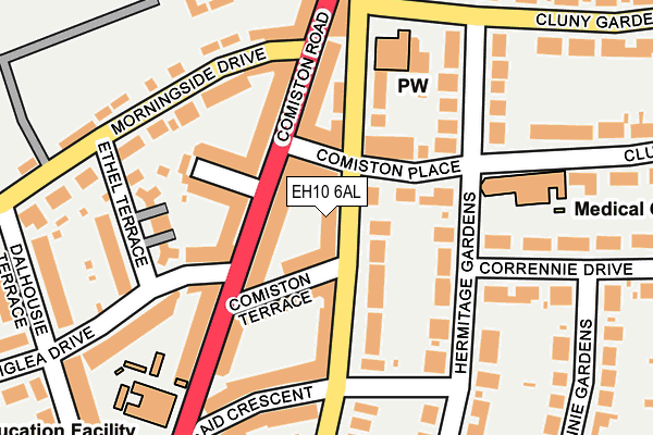 EH10 6AL map - OS OpenMap – Local (Ordnance Survey) EH10 6AL map - OS OpenMap – Local (Ordnance Survey)