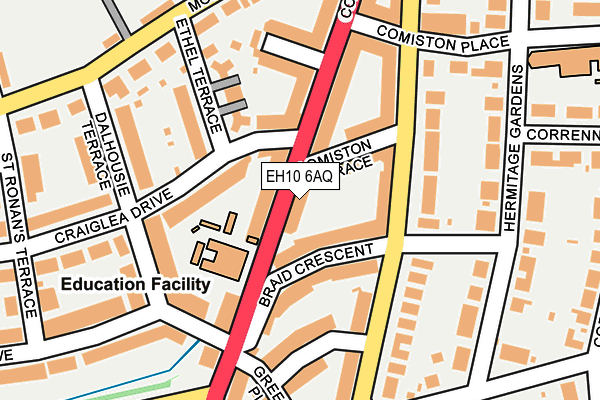 EH10 6AQ map - OS OpenMap – Local (Ordnance Survey) EH10 6AQ map - OS OpenMap – Local (Ordnance Survey)