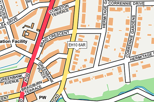 EH10 6AR map - OS OpenMap – Local (Ordnance Survey) EH10 6AR map - OS OpenMap – Local (Ordnance Survey)