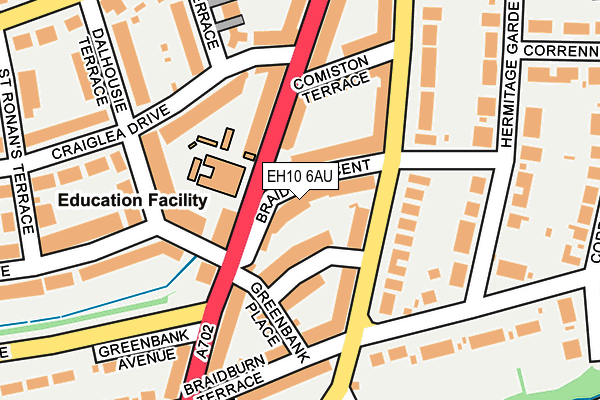 EH10 6AU map - OS OpenMap – Local (Ordnance Survey) EH10 6AU map - OS OpenMap – Local (Ordnance Survey)