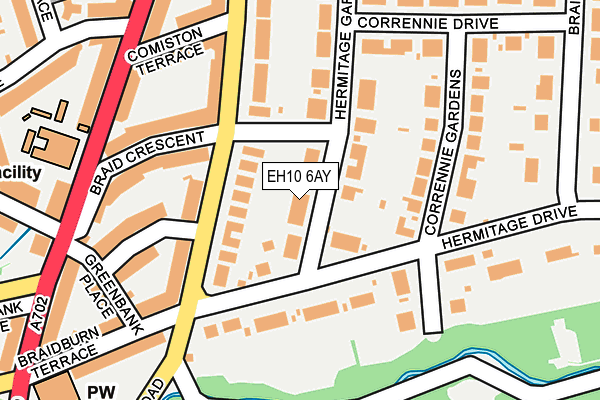 EH10 6AY map - OS OpenMap – Local (Ordnance Survey) EH10 6AY map - OS OpenMap – Local (Ordnance Survey)