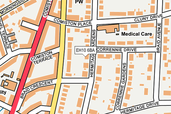 EH10 6BA map - OS OpenMap – Local (Ordnance Survey) EH10 6BA map - OS OpenMap – Local (Ordnance Survey)