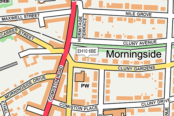 EH10 6BE map - OS OpenMap – Local (Ordnance Survey) EH10 6BE map - OS OpenMap – Local (Ordnance Survey)