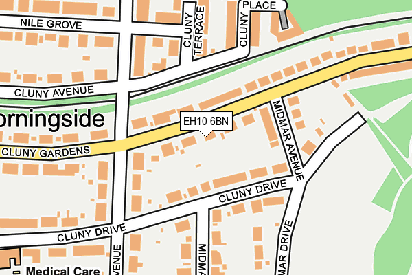 EH10 6BN map - OS OpenMap – Local (Ordnance Survey) EH10 6BN map - OS OpenMap – Local (Ordnance Survey)