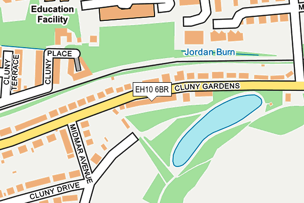 EH10 6BR map - OS OpenMap – Local (Ordnance Survey) EH10 6BR map - OS OpenMap – Local (Ordnance Survey)