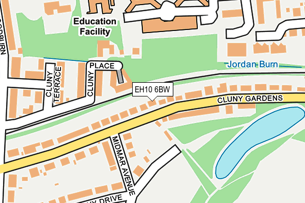 EH10 6BW map - OS OpenMap – Local (Ordnance Survey) EH10 6BW map - OS OpenMap – Local (Ordnance Survey)