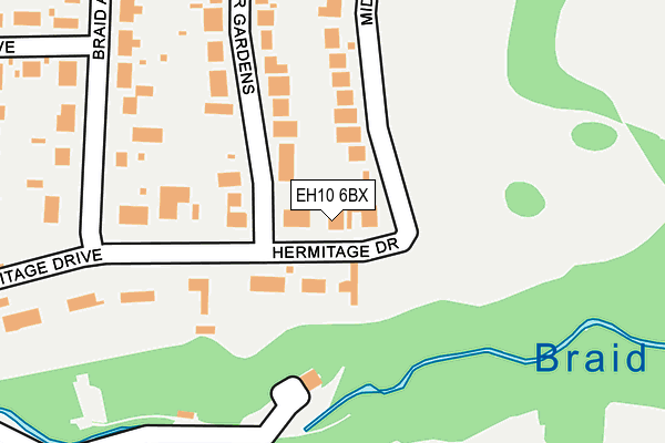 EH10 6BX map - OS OpenMap – Local (Ordnance Survey) EH10 6BX map - OS OpenMap – Local (Ordnance Survey)