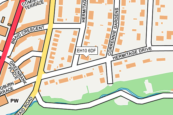 EH10 6DF map - OS OpenMap – Local (Ordnance Survey) EH10 6DF map - OS OpenMap – Local (Ordnance Survey)