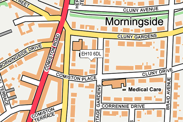 EH10 6DL map - OS OpenMap – Local (Ordnance Survey) EH10 6DL map - OS OpenMap – Local (Ordnance Survey)