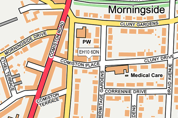 EH10 6DN map - OS OpenMap – Local (Ordnance Survey) EH10 6DN map - OS OpenMap – Local (Ordnance Survey)