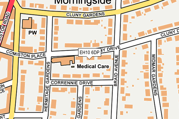 EH10 6DP map - OS OpenMap – Local (Ordnance Survey) EH10 6DP map - OS OpenMap – Local (Ordnance Survey)