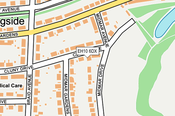 EH10 6DX map - OS OpenMap – Local (Ordnance Survey) EH10 6DX map - OS OpenMap – Local (Ordnance Survey)