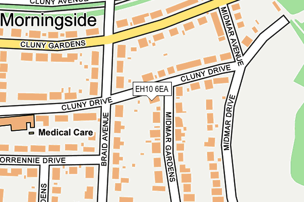 EH10 6EA map - OS OpenMap – Local (Ordnance Survey) EH10 6EA map - OS OpenMap – Local (Ordnance Survey)