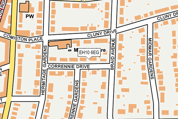 EH10 6EG map - OS OpenMap – Local (Ordnance Survey) EH10 6EG map - OS OpenMap – Local (Ordnance Survey)
