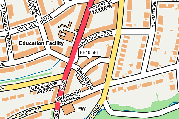 EH10 6EL map - OS OpenMap – Local (Ordnance Survey) EH10 6EL map - OS OpenMap – Local (Ordnance Survey)