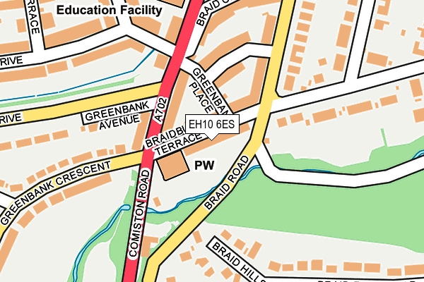 EH10 6ES map - OS OpenMap – Local (Ordnance Survey) EH10 6ES map - OS OpenMap – Local (Ordnance Survey)