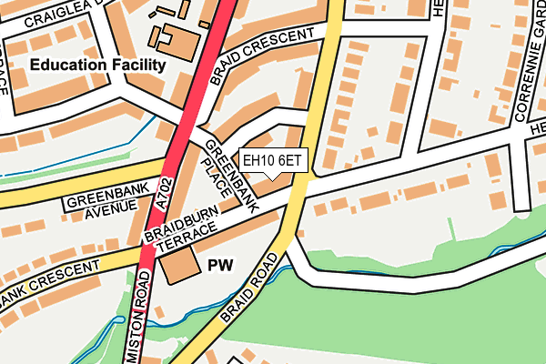 EH10 6ET map - OS OpenMap – Local (Ordnance Survey) EH10 6ET map - OS OpenMap – Local (Ordnance Survey)