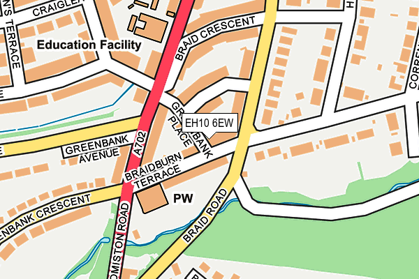 EH10 6EW map - OS OpenMap – Local (Ordnance Survey) EH10 6EW map - OS OpenMap – Local (Ordnance Survey)