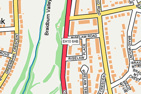 EH10 6HB map - OS OpenMap – Local (Ordnance Survey) EH10 6HB map - OS OpenMap – Local (Ordnance Survey)