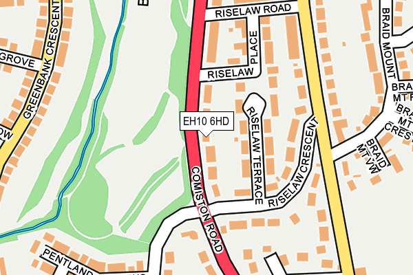 EH10 6HD map - OS OpenMap – Local (Ordnance Survey) EH10 6HD map - OS OpenMap – Local (Ordnance Survey)