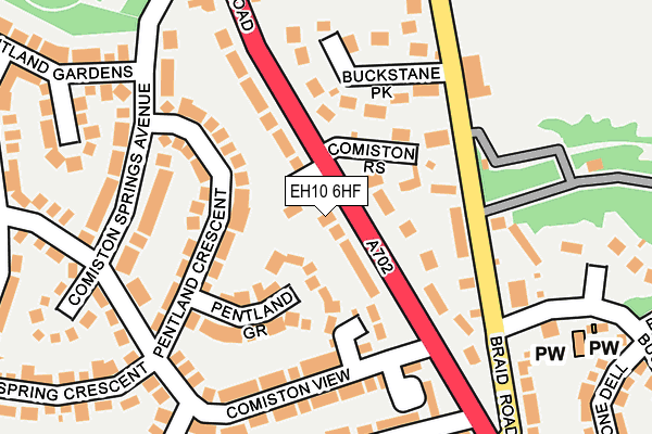 EH10 6HF map - OS OpenMap – Local (Ordnance Survey)