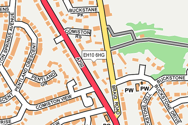 EH10 6HG map - OS OpenMap – Local (Ordnance Survey) EH10 6HG map - OS OpenMap – Local (Ordnance Survey)