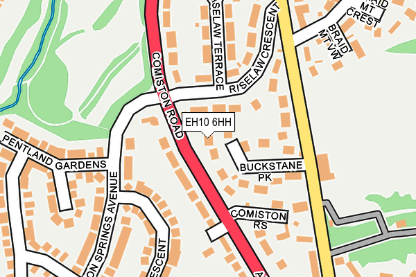 EH10 6HH map - OS OpenMap – Local (Ordnance Survey) EH10 6HH map - OS OpenMap – Local (Ordnance Survey)
