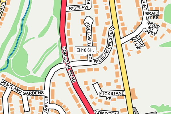 EH10 6HJ map - OS OpenMap – Local (Ordnance Survey) EH10 6HJ map - OS OpenMap – Local (Ordnance Survey)