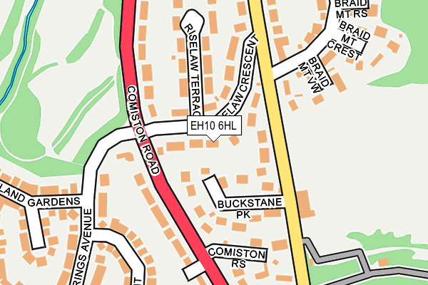 EH10 6HL map - OS OpenMap – Local (Ordnance Survey) EH10 6HL map - OS OpenMap – Local (Ordnance Survey)