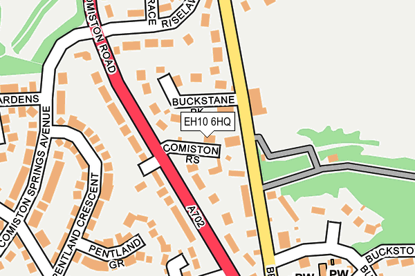 EH10 6HQ map - OS OpenMap – Local (Ordnance Survey) EH10 6HQ map - OS OpenMap – Local (Ordnance Survey)