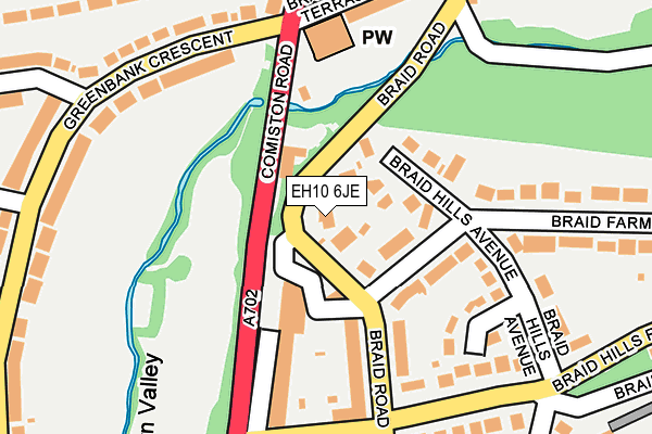 EH10 6JE map - OS OpenMap – Local (Ordnance Survey) EH10 6JE map - OS OpenMap – Local (Ordnance Survey)