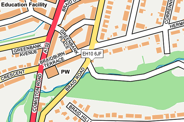 EH10 6JF map - OS OpenMap – Local (Ordnance Survey)
