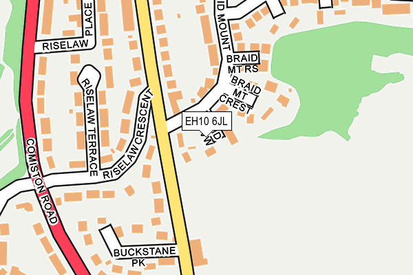 EH10 6JL map - OS OpenMap – Local (Ordnance Survey) EH10 6JL map - OS OpenMap – Local (Ordnance Survey)