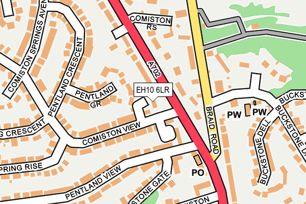 EH10 6LR map - OS OpenMap – Local (Ordnance Survey) EH10 6LR map - OS OpenMap – Local (Ordnance Survey)