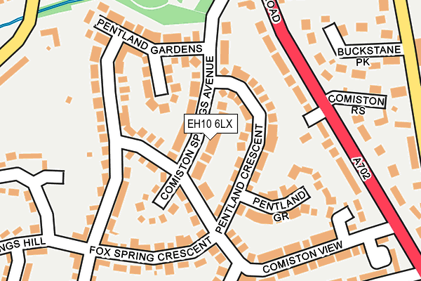 EH10 6LX map - OS OpenMap – Local (Ordnance Survey) EH10 6LX map - OS OpenMap – Local (Ordnance Survey)