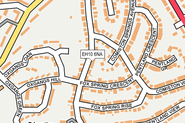 EH10 6NA map - OS OpenMap – Local (Ordnance Survey) EH10 6NA map - OS OpenMap – Local (Ordnance Survey)
