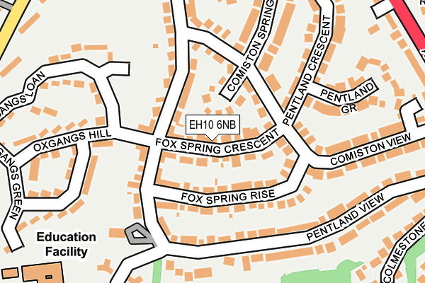 EH10 6NB map - OS OpenMap – Local (Ordnance Survey) EH10 6NB map - OS OpenMap – Local (Ordnance Survey)