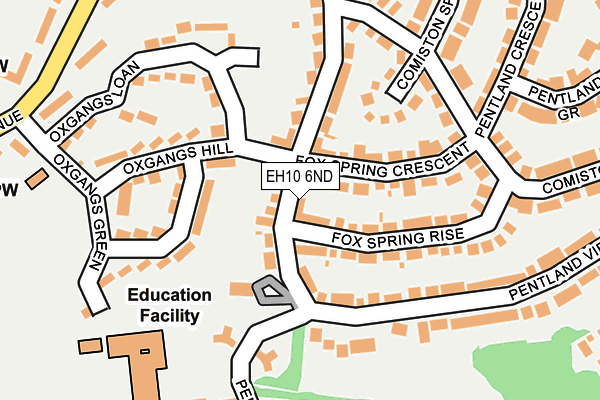 EH10 6ND map - OS OpenMap – Local (Ordnance Survey)