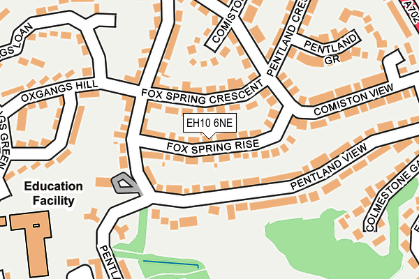 EH10 6NE map - OS OpenMap – Local (Ordnance Survey) EH10 6NE map - OS OpenMap – Local (Ordnance Survey)
