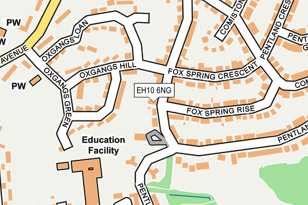 EH10 6NG map - OS OpenMap – Local (Ordnance Survey) EH10 6NG map - OS OpenMap – Local (Ordnance Survey)