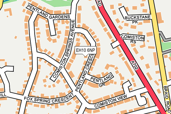 EH10 6NP map - OS OpenMap – Local (Ordnance Survey) EH10 6NP map - OS OpenMap – Local (Ordnance Survey)