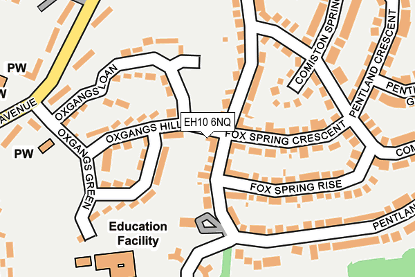 EH10 6NQ map - OS OpenMap – Local (Ordnance Survey) EH10 6NQ map - OS OpenMap – Local (Ordnance Survey)