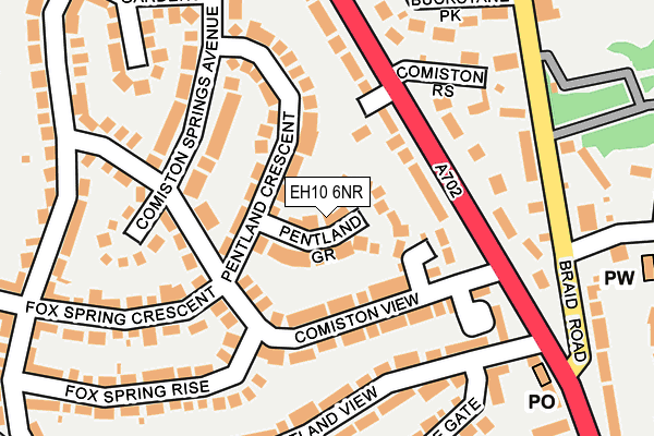 EH10 6NR map - OS OpenMap – Local (Ordnance Survey) EH10 6NR map - OS OpenMap – Local (Ordnance Survey)